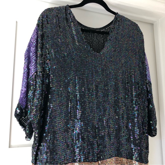 Vintage Sequin Maxi Dress - Picture 7 of 9